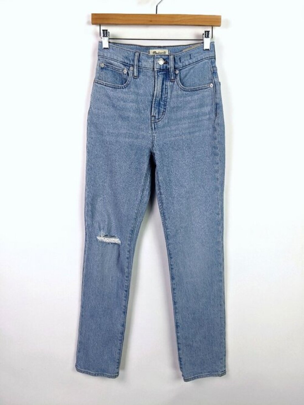 Madewell Womens The Perfect Vintage Jean High Rise Distressed Jeans Size 24 - Picture 1 of 8